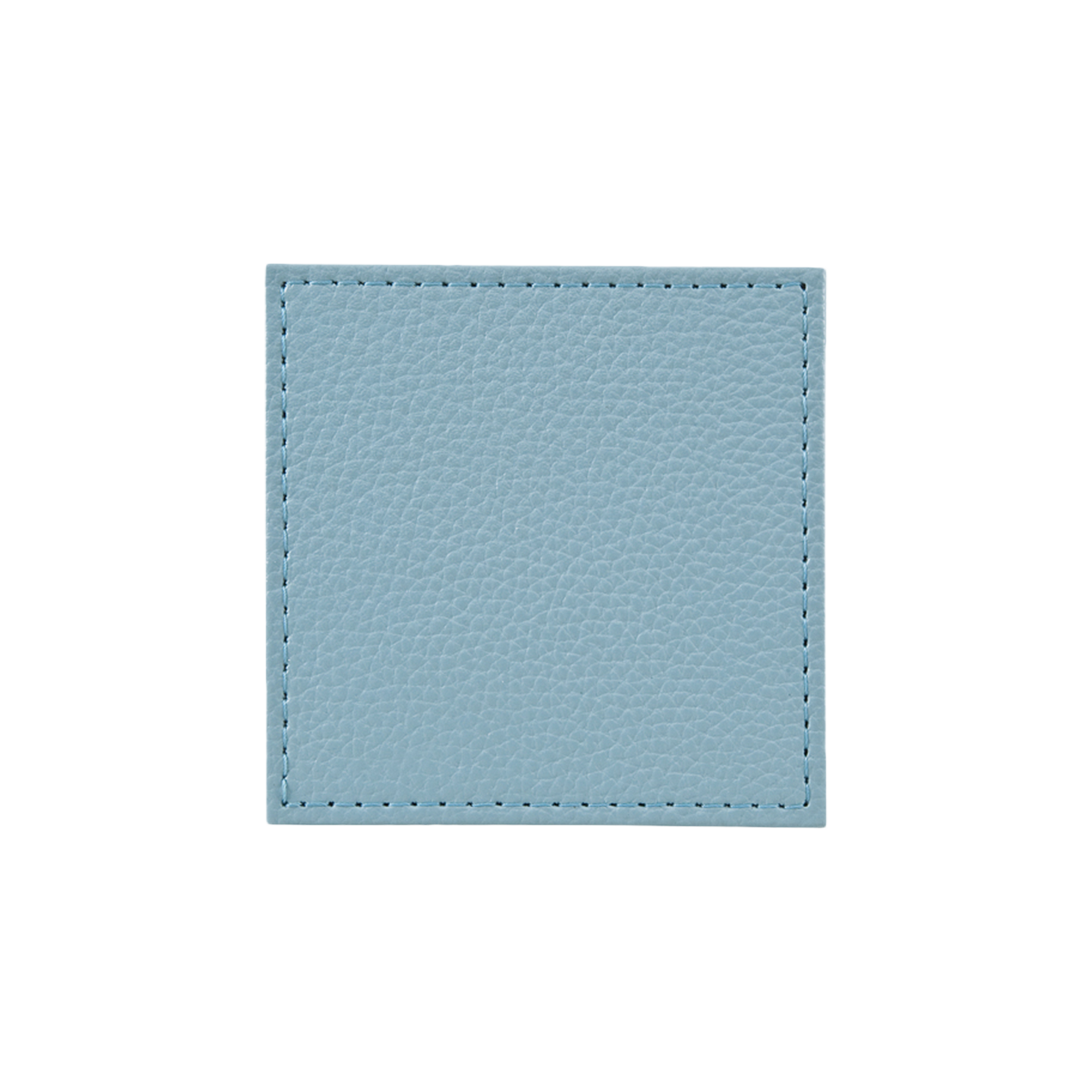 Aqua Faux Leather Coaster - Set Of 4
