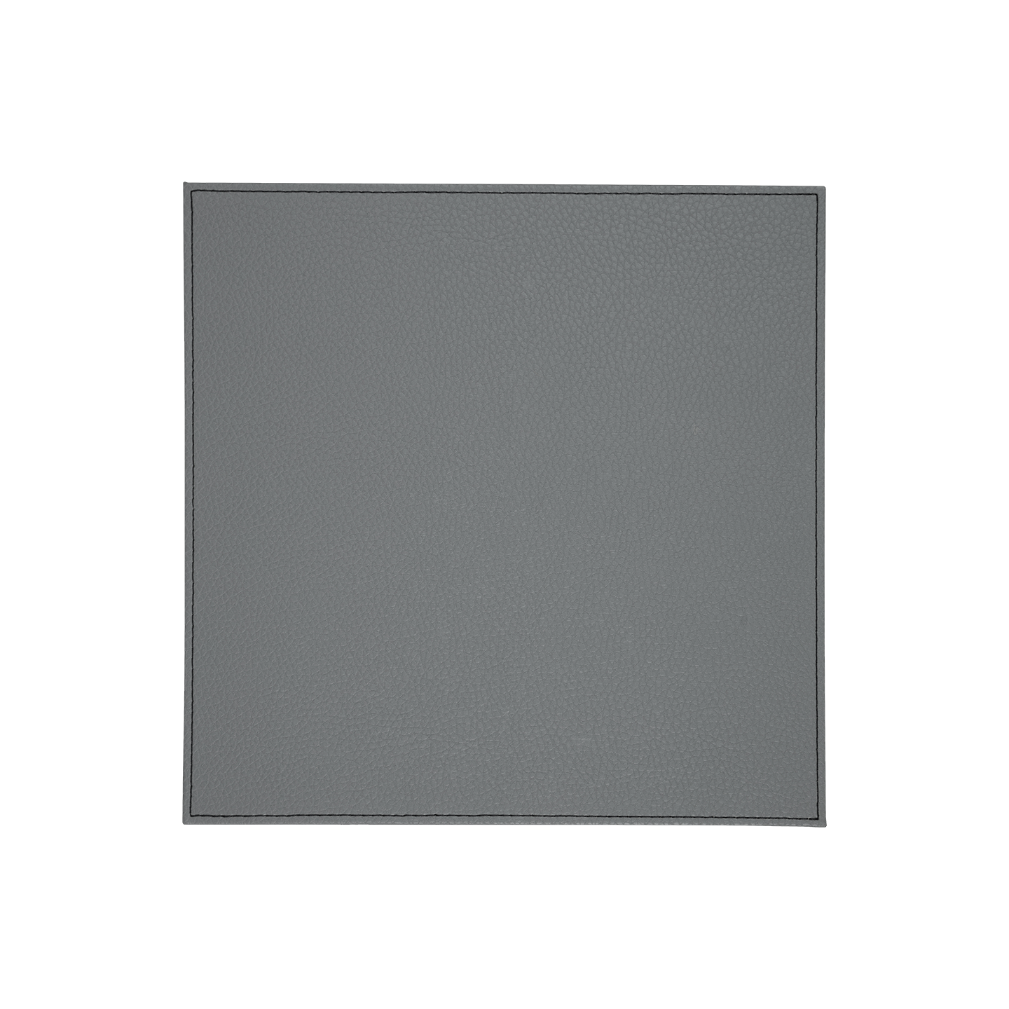 Black Grey Reversable Faux Leather Placemats - Set Of 4