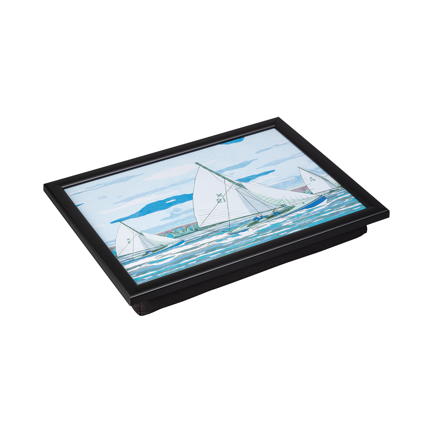 Denby Sailing Laptray With Black Edge -