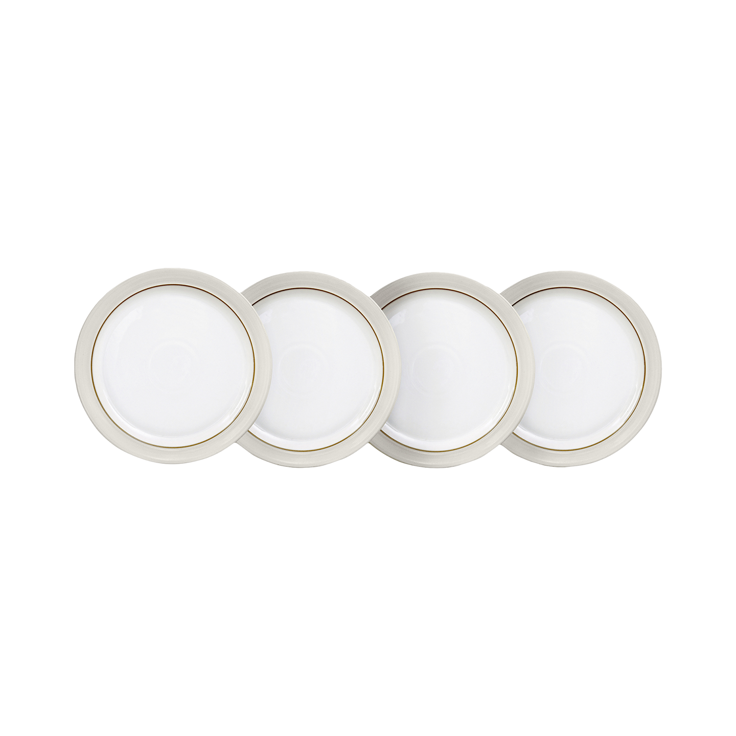 Natural Canvas Small Plates - Set Of 4 -
