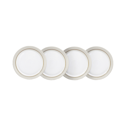 Natural Canvas Small Plates - Set Of 4