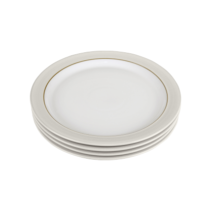 Natural Canvas Dinner Plates - Set Of 4