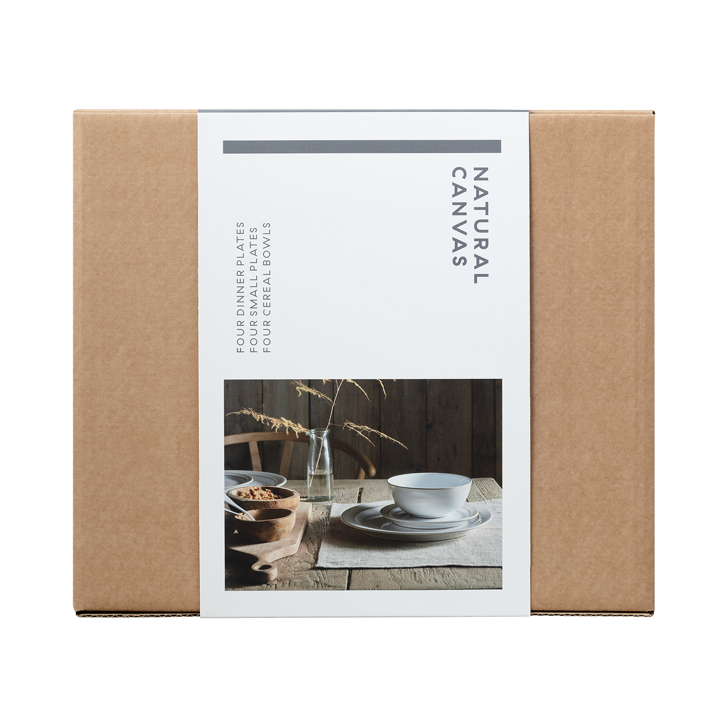 Natural Canvas 12 Piece Dinner Set