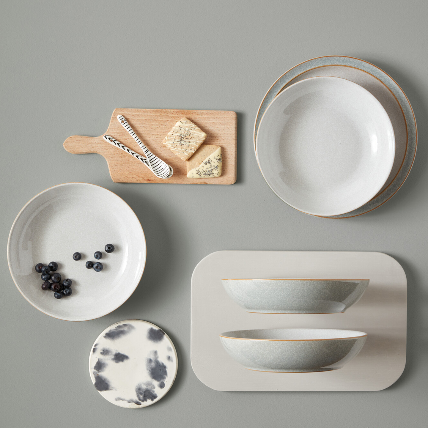 Elements Light Grey Pasta Bowls - Set Of 4