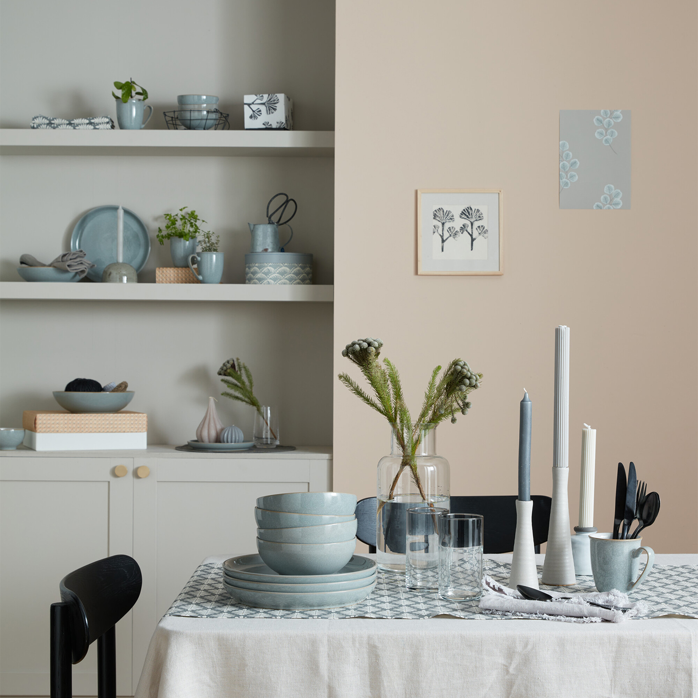 Elements Light Grey Coupe 12 Piece Dinner Set