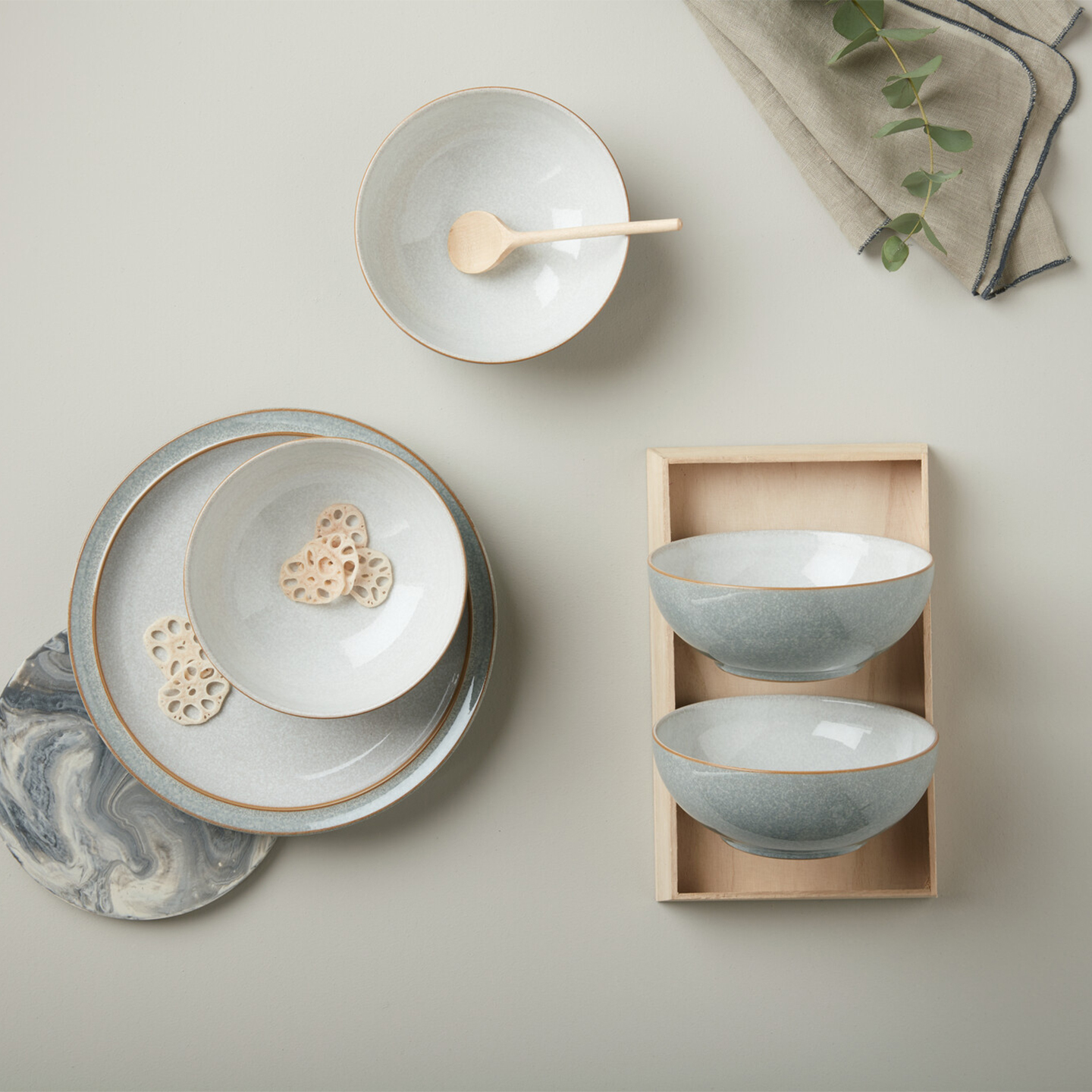 Elements Light Grey 12 Piece Dinner Set