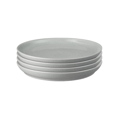 Elements Light Grey Coupe Dinner Plates - Set Of 4