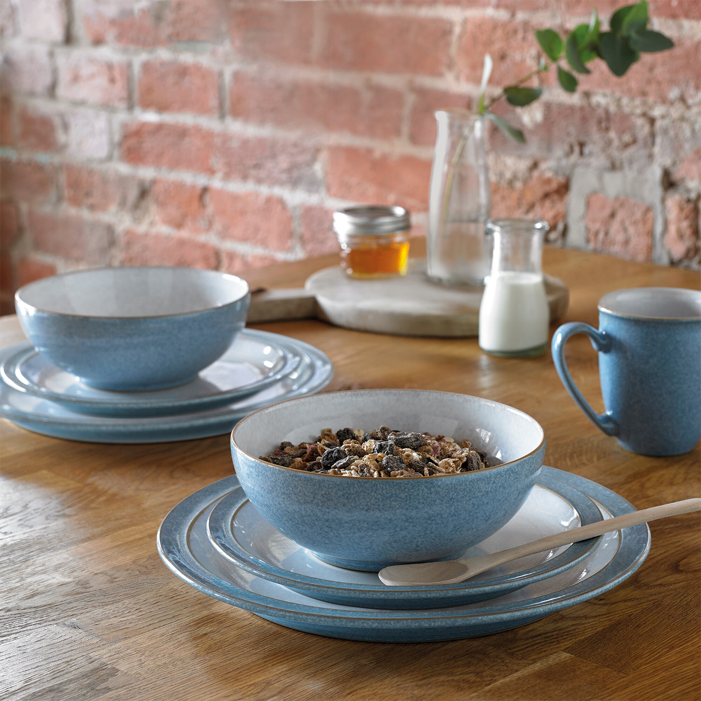 Elements Blue Cereal Bowls - Set Of 4 - Thumbnail 3