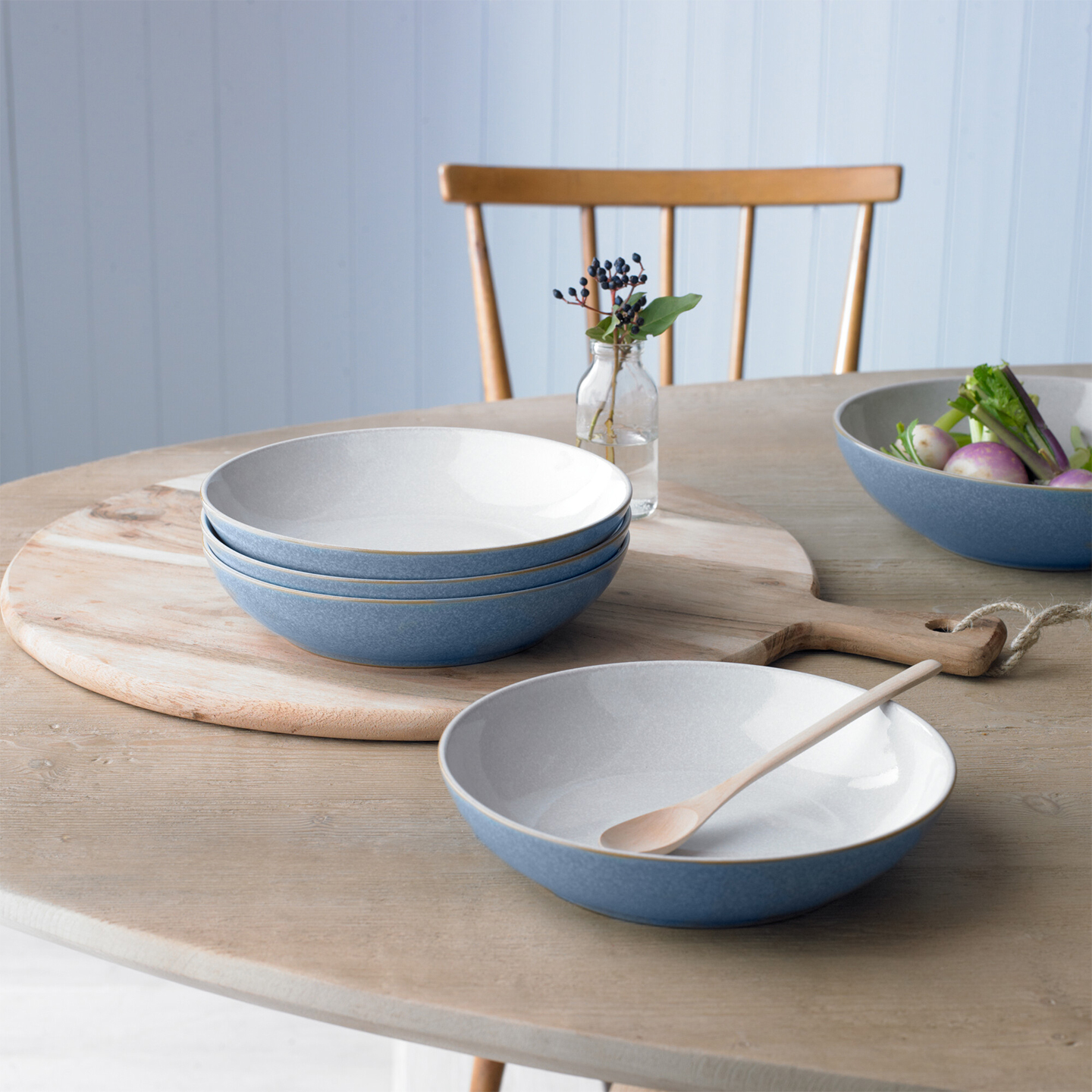 Elements Blue Pasta Bowls - Set Of 4
