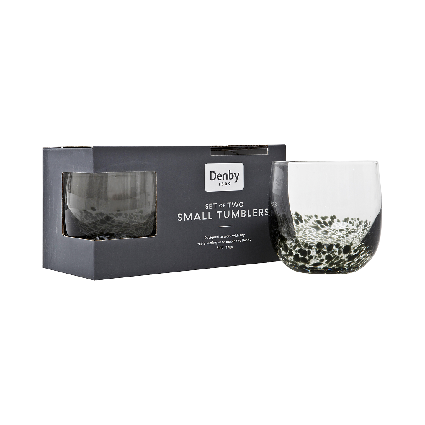 Denby Classic Black Small Tumbler - Set Of 2