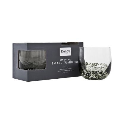 Denby Classic Black Small Tumbler - Set Of 2