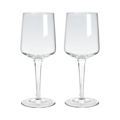 Contemporary Clear Wine Glass - Set Of 2 - Thumbnail 2