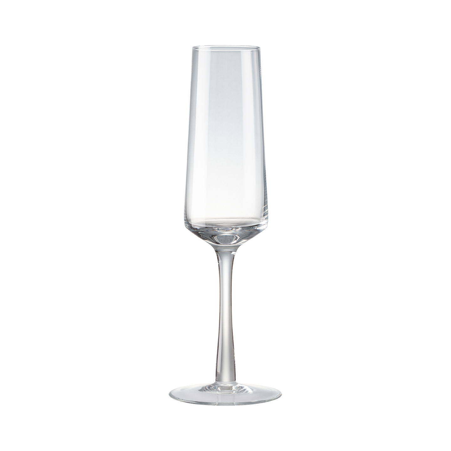 Contemporary Clear Champagne Flutes - Set Of 2 -