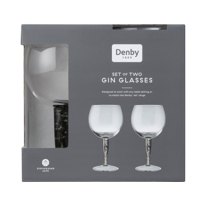 Classic Black Gin Glass - Set Of 2