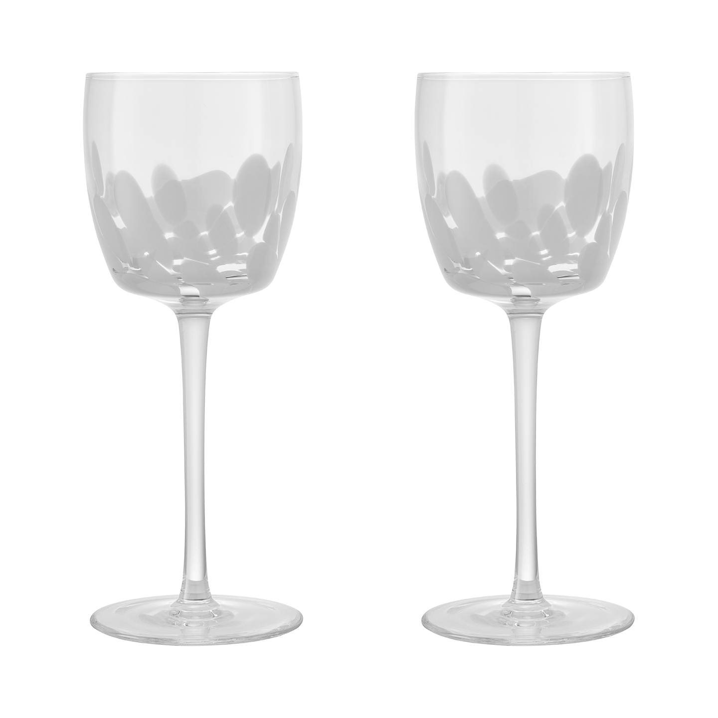 Contemporary Marbled White Wine Glass - Set Of 2 - Thumbnail 4