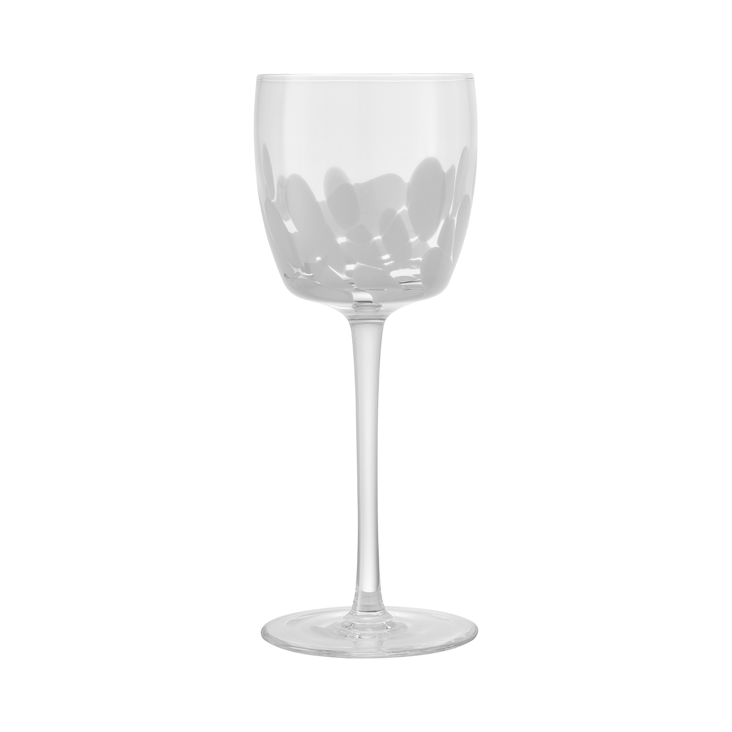 Contemporary Marbled White Wine Glass - Set Of 2 -