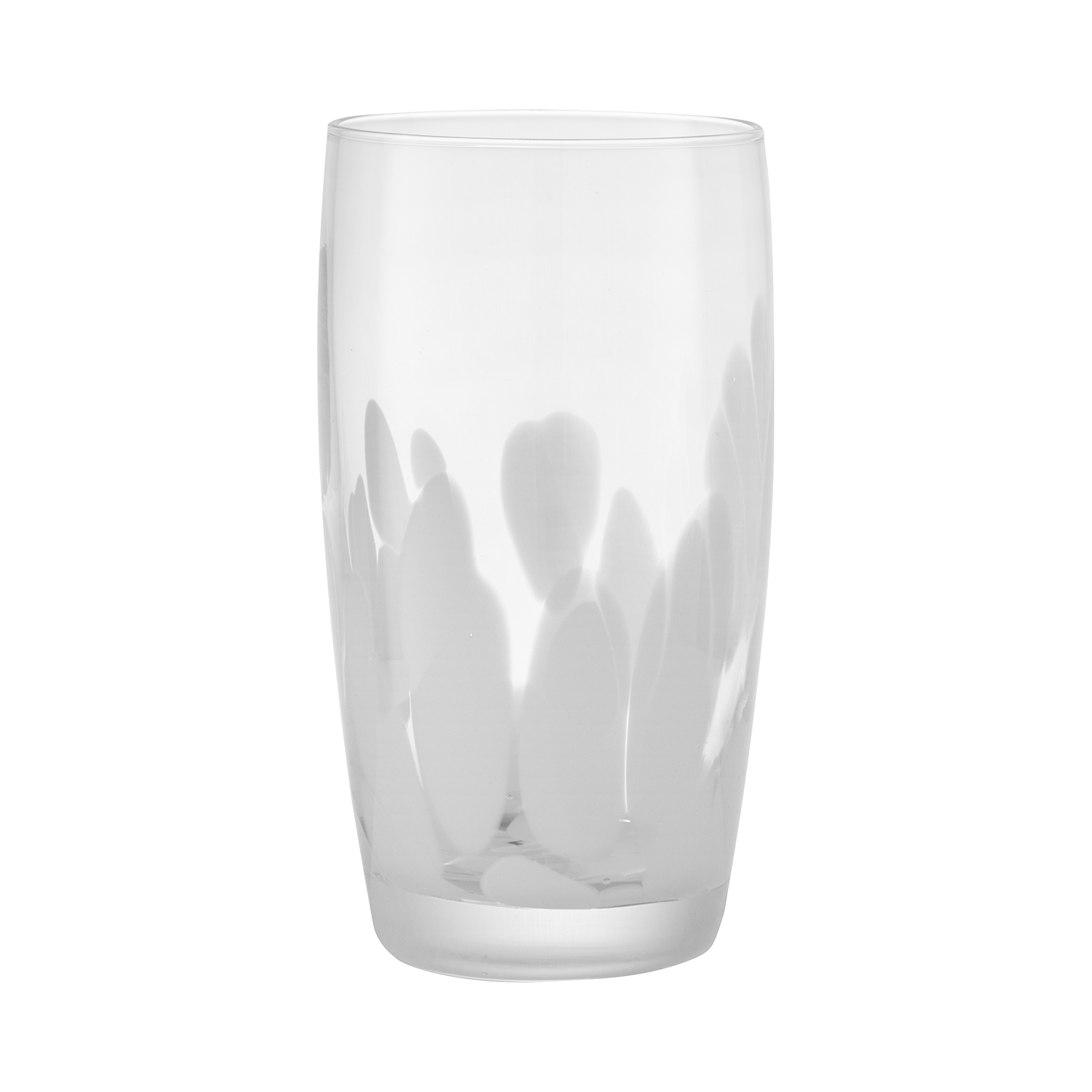 Contemporary Marbled White Large Tumblers - Set Of 2 -