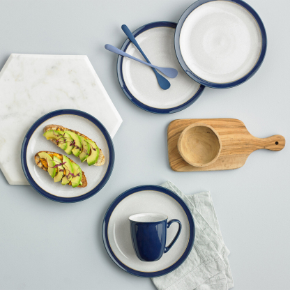 Elements Dark Blue Coffee Beakers/Mugs - Set Of 4