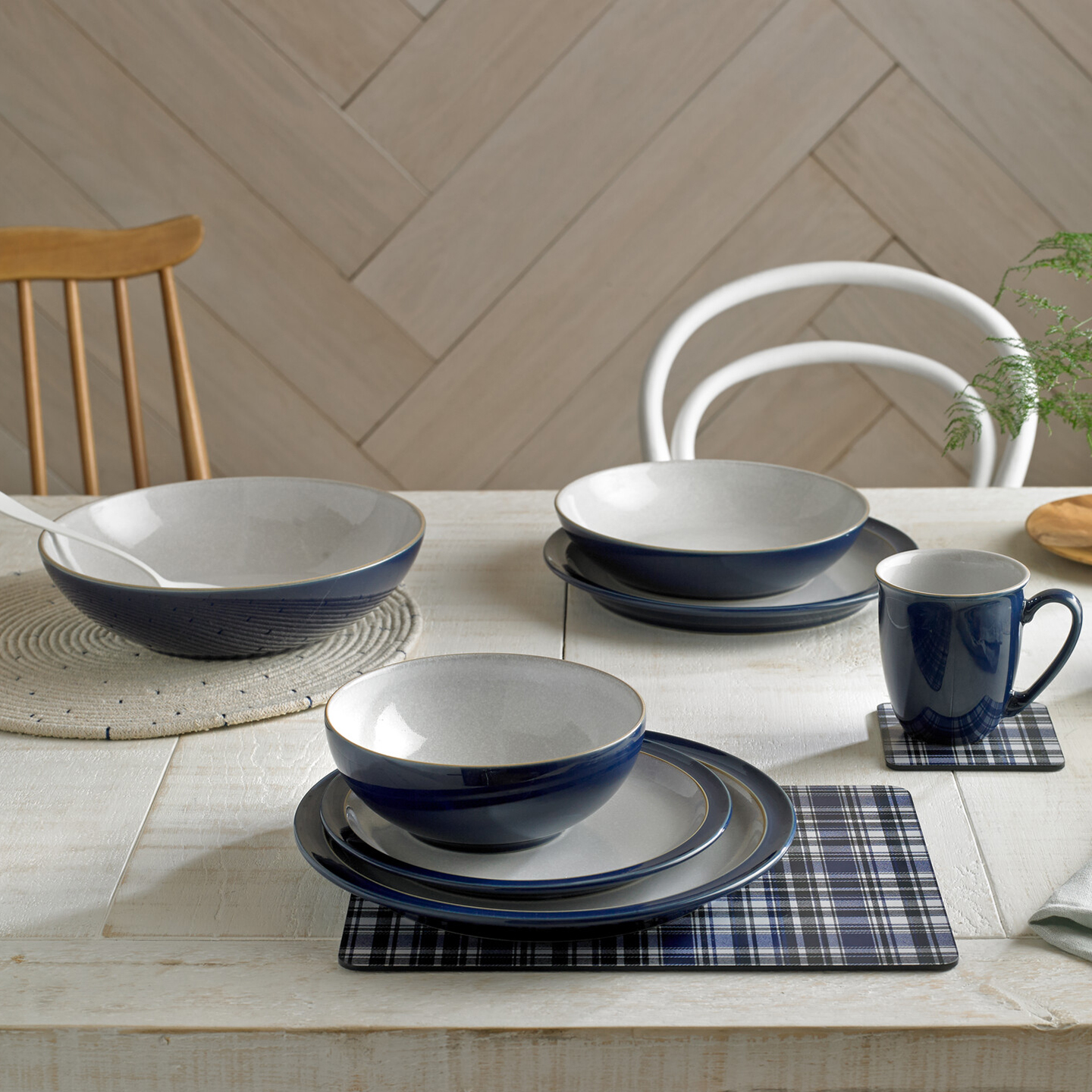 Elements Dark Blue 12 Piece Dinner Set