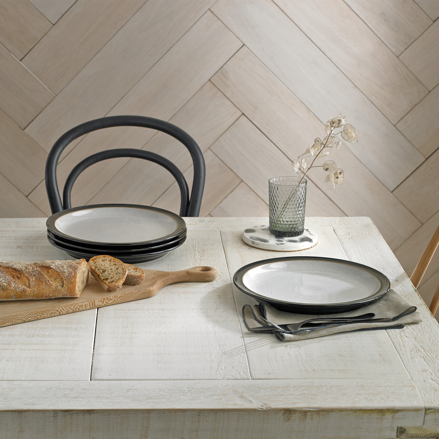 Elements Black 12 Piece Dinner Set