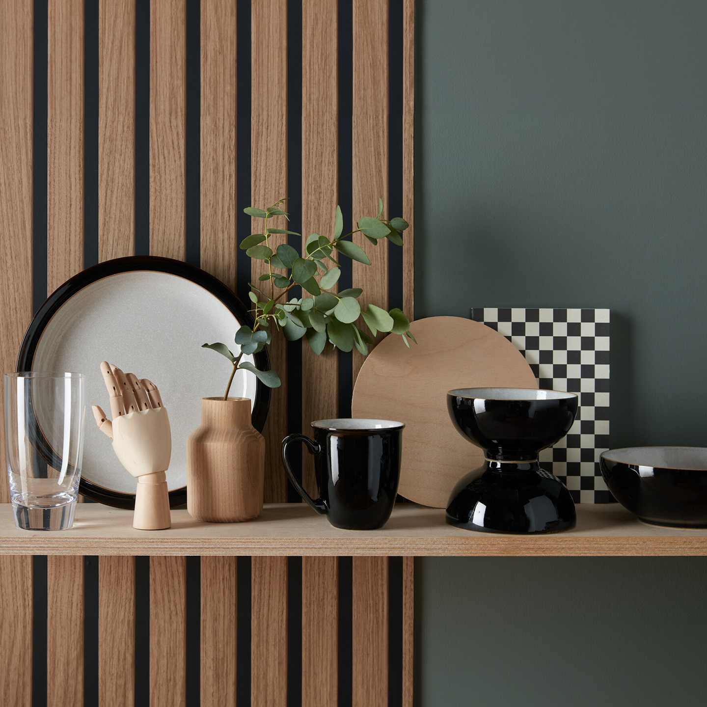 Elements Black Mugs - Set Of 4