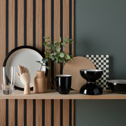 Elements Black Mugs - Set Of 4