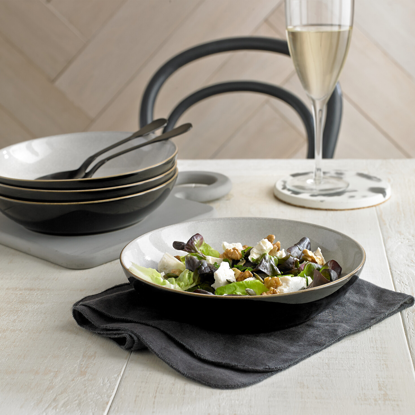 Elements Black Pasta Bowl