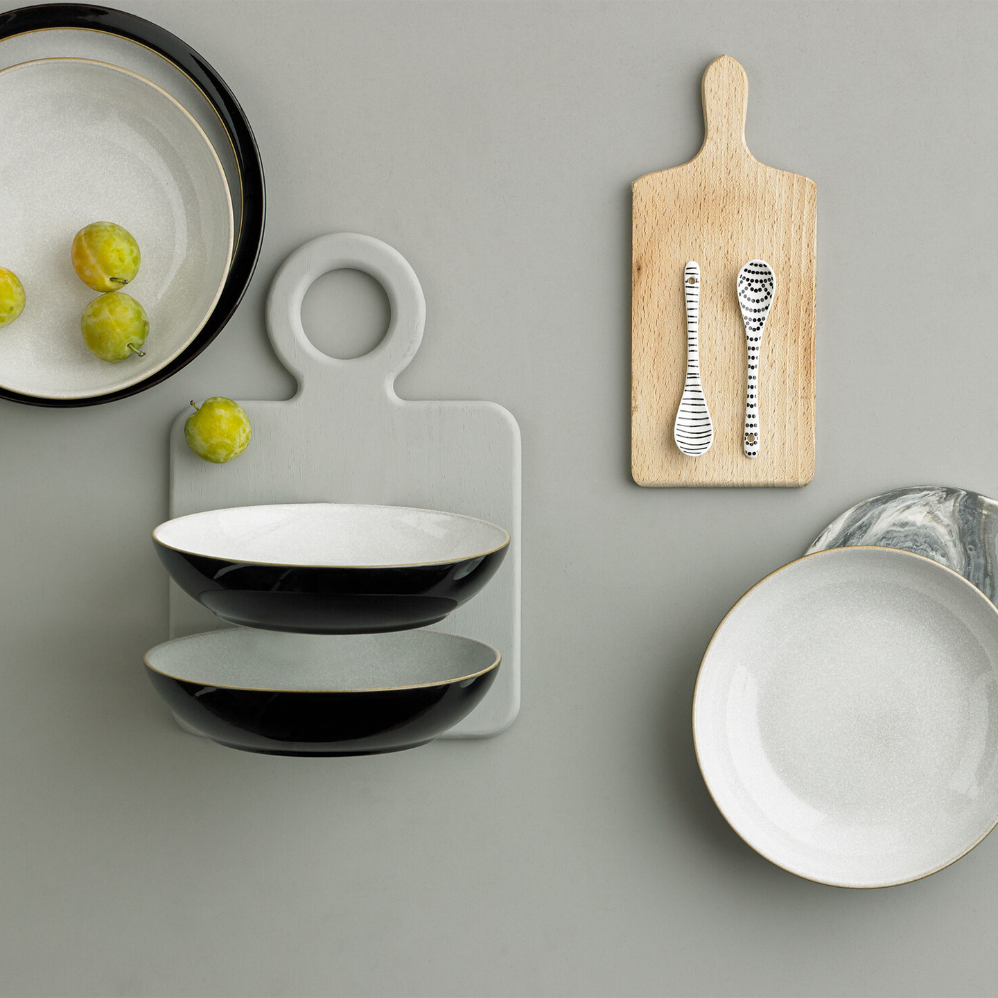 Elements Black Pasta Bowls - Set Of 4