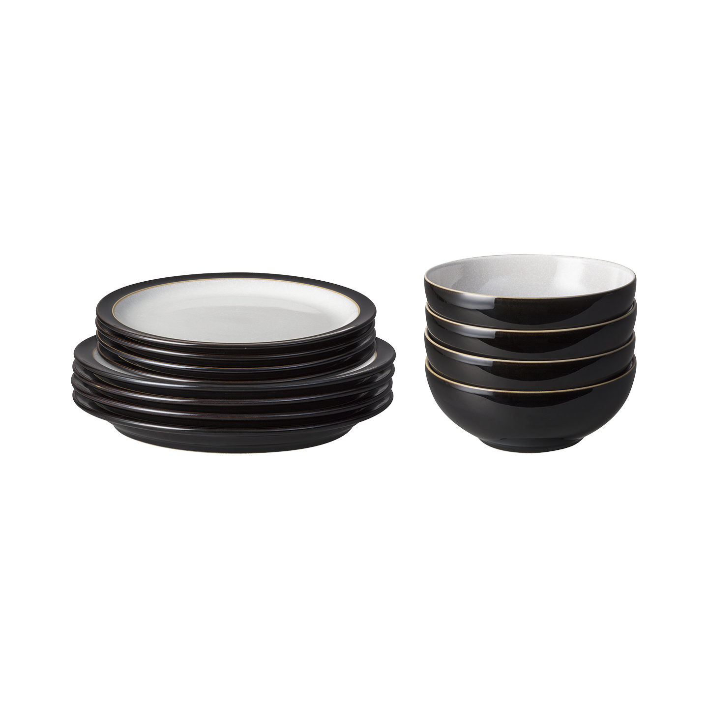 Elements Black 12 Piece Dinner Set -