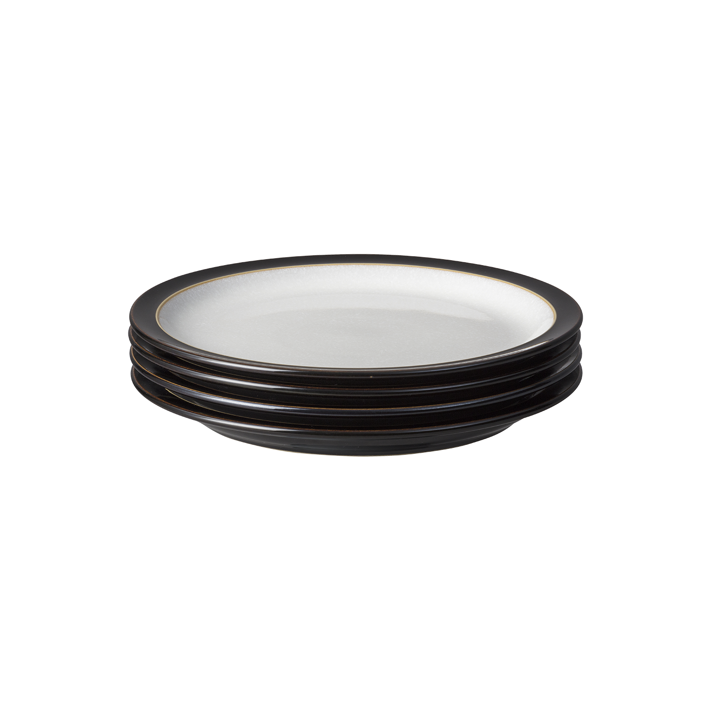 Elements Black Medium Plates - Set Of 4 -