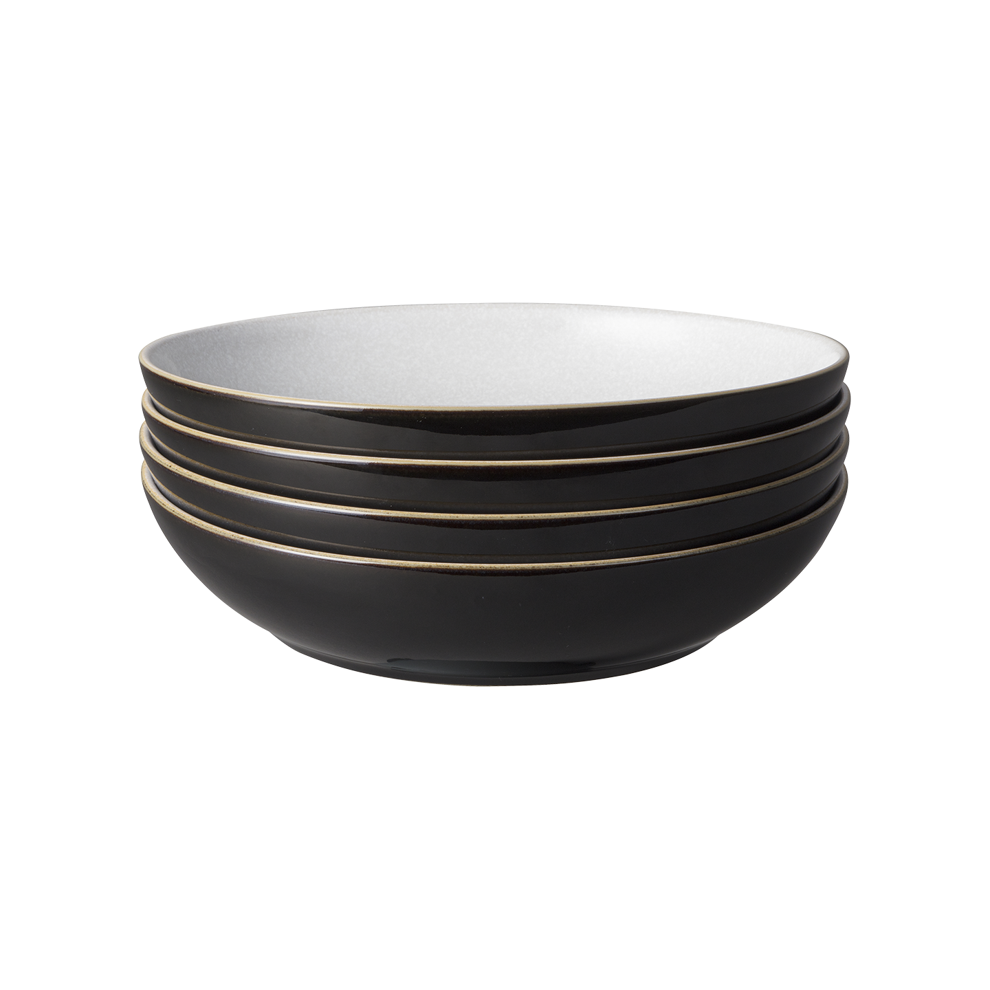 Elements Black Pasta Bowls - Set Of 4 -