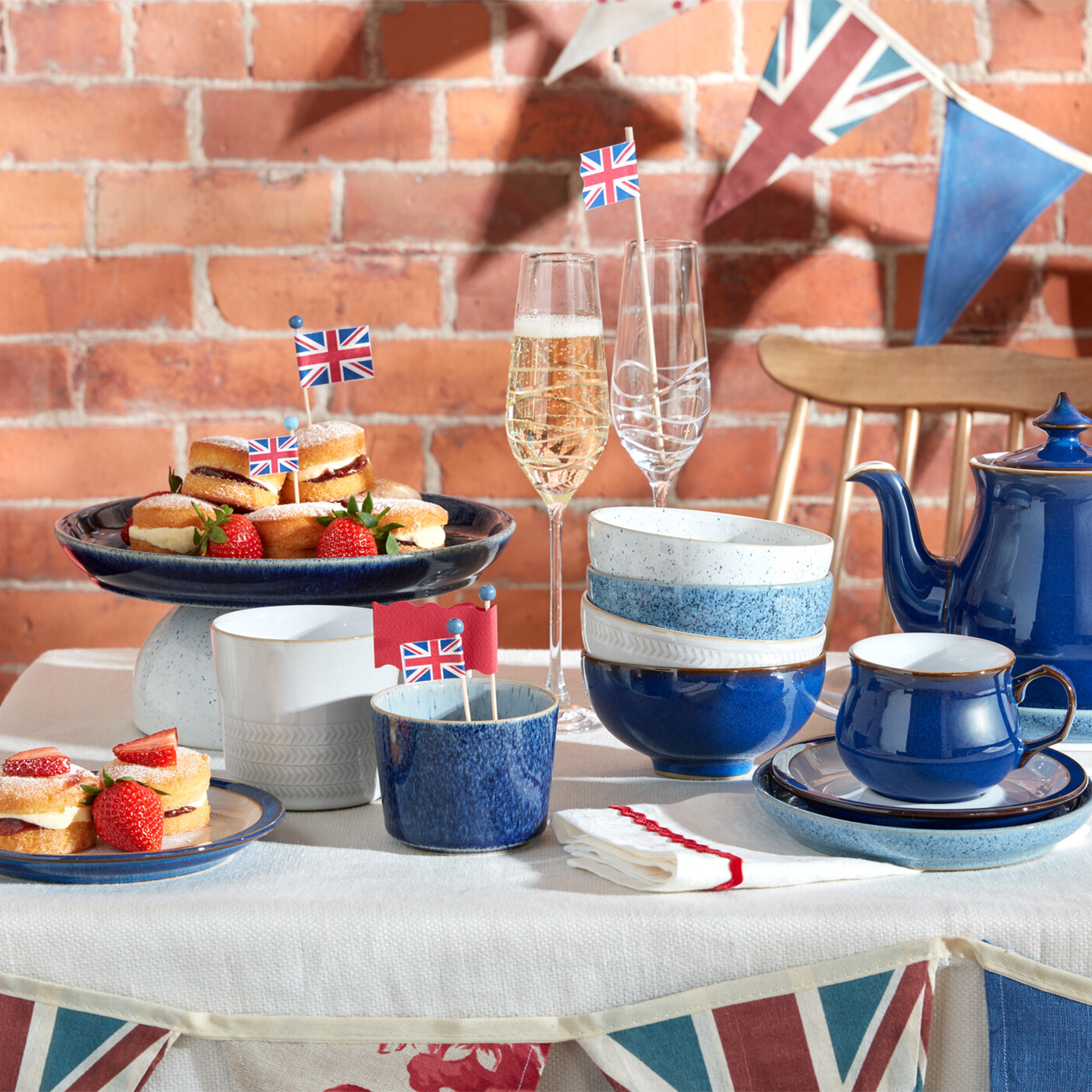 Studio Blue Cobalt Coupe Dinner Plates - Set Of 4