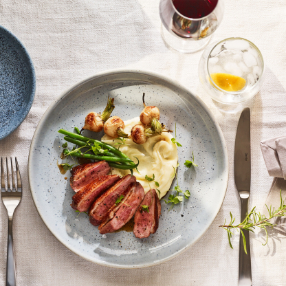 Studio Blue Pebble Coupe Dinner Plate
