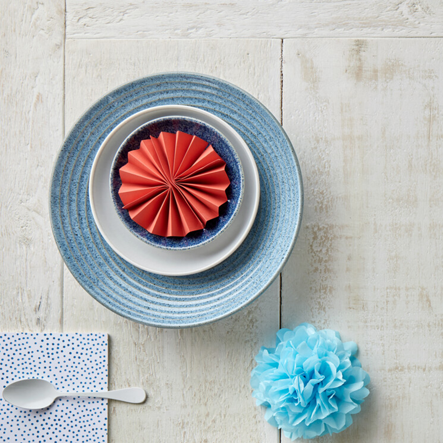 Studio Blue Flint Medium Ridged Bowl