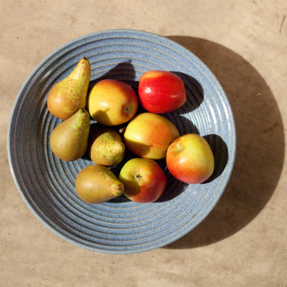 Studio Blue Flint Large Ridged Bowl