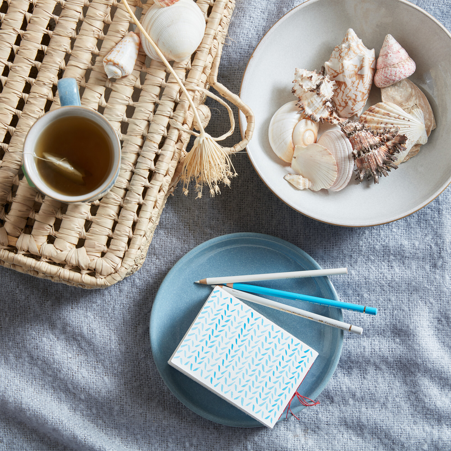 Studio Blue 4 Piece Coupe Small Plate Set