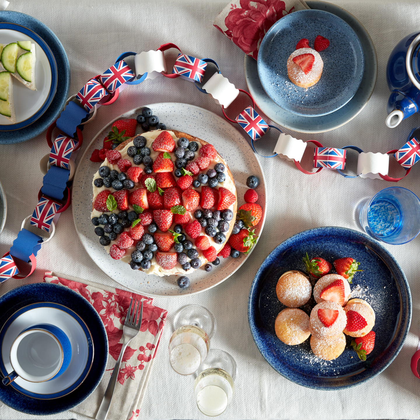 Studio Blue 4 Piece Coupe Medium Plate Set