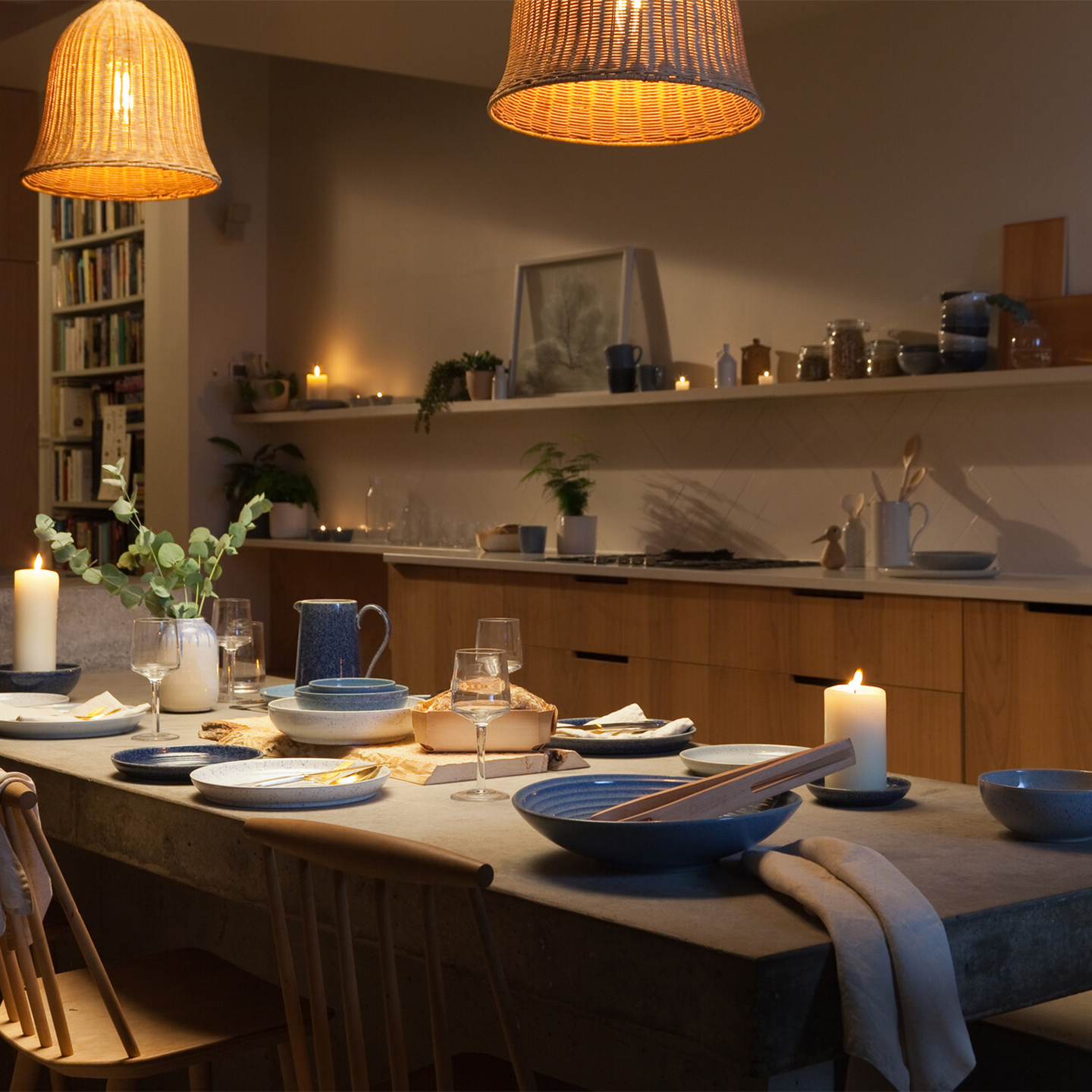 Studio Blue Cobalt Medium Ridged Bowl