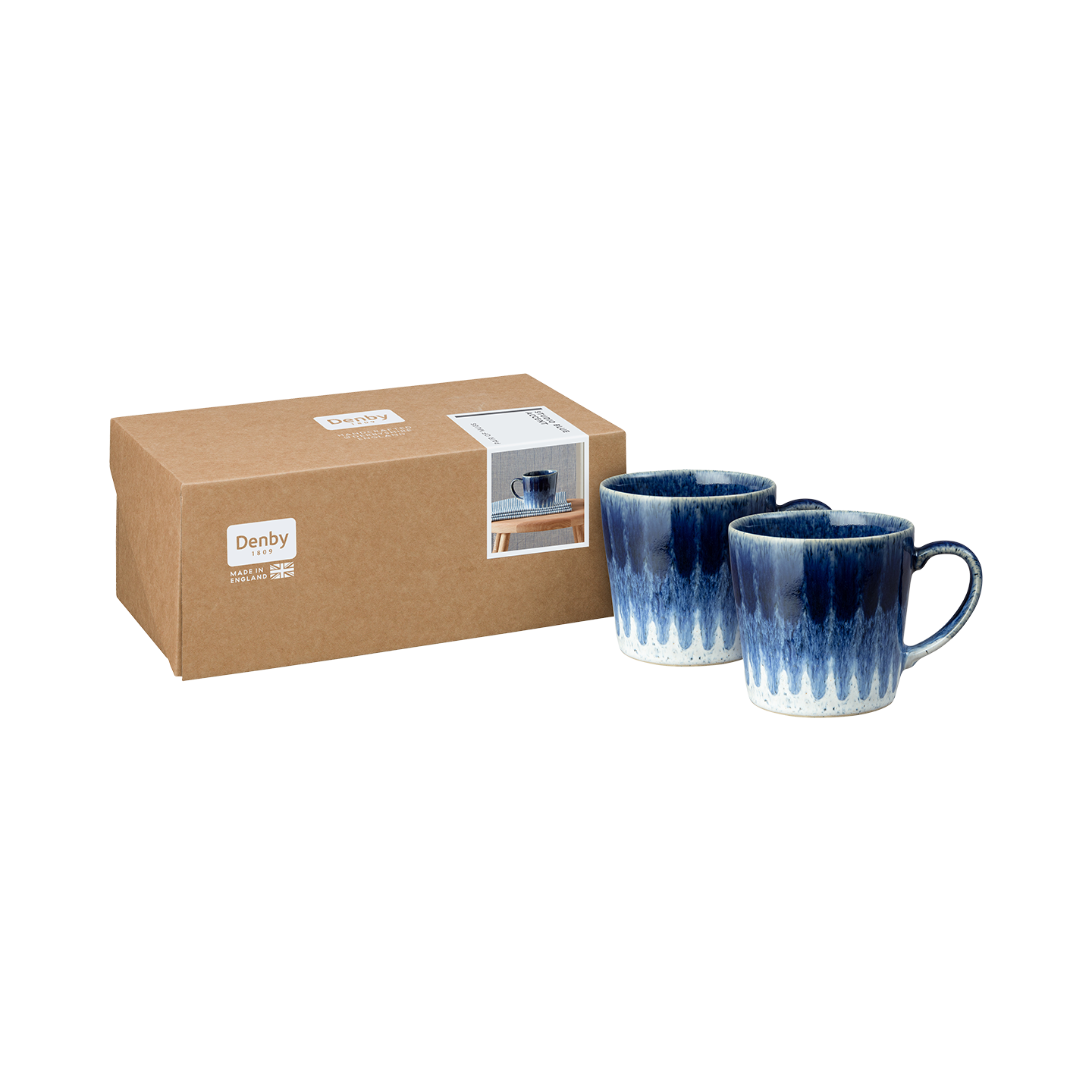 Studio Blue Accent Mugs - Set Of 2 -