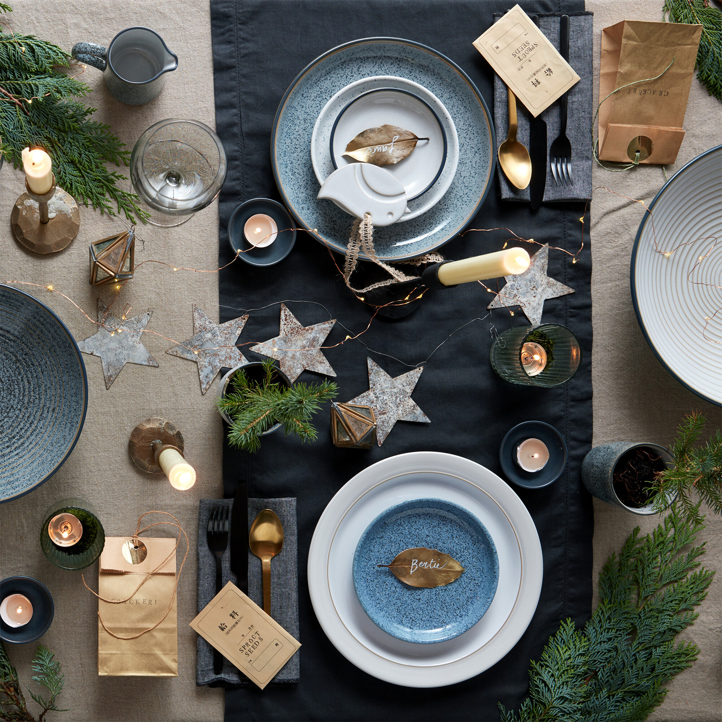 Studio Blue 4 Piece Coupe Small Plate Set