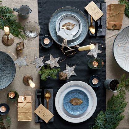 Studio Blue 4 Piece Coupe Small Plate Set