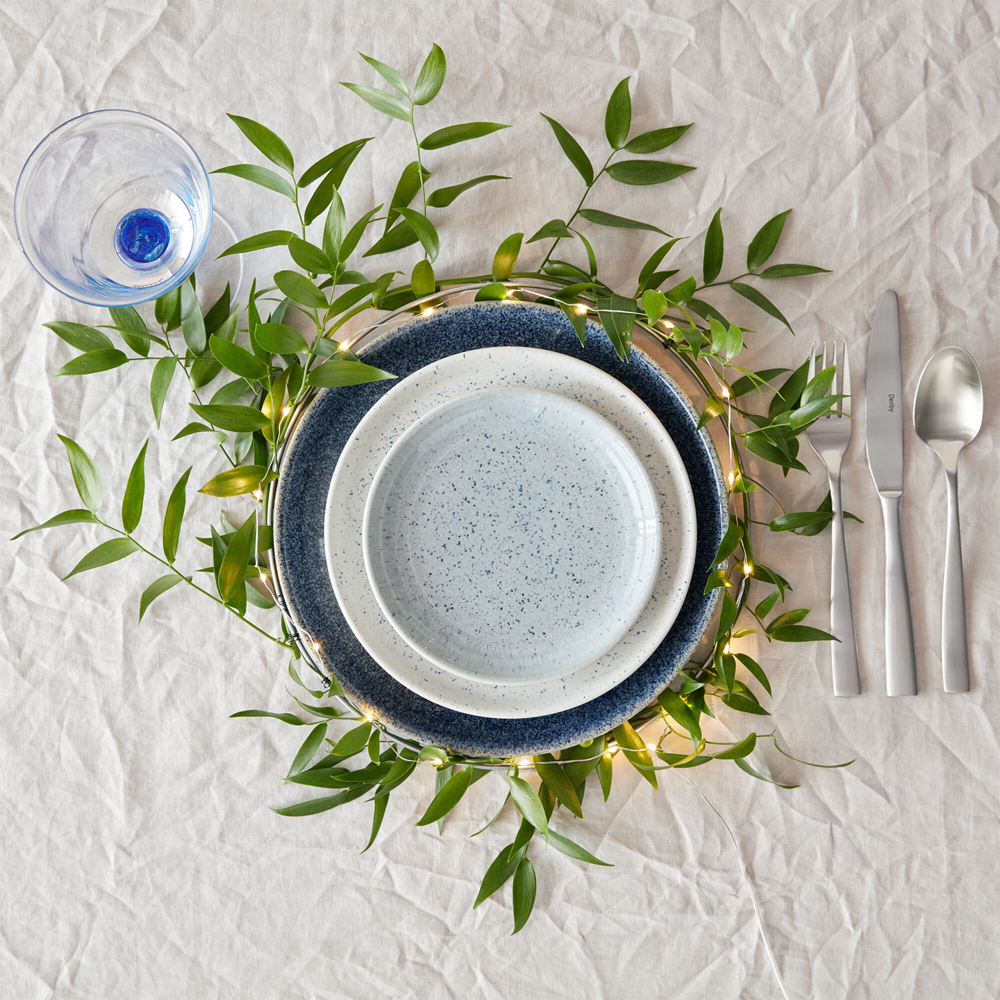 Studio Blue 4 Piece Coupe Small Plate Set