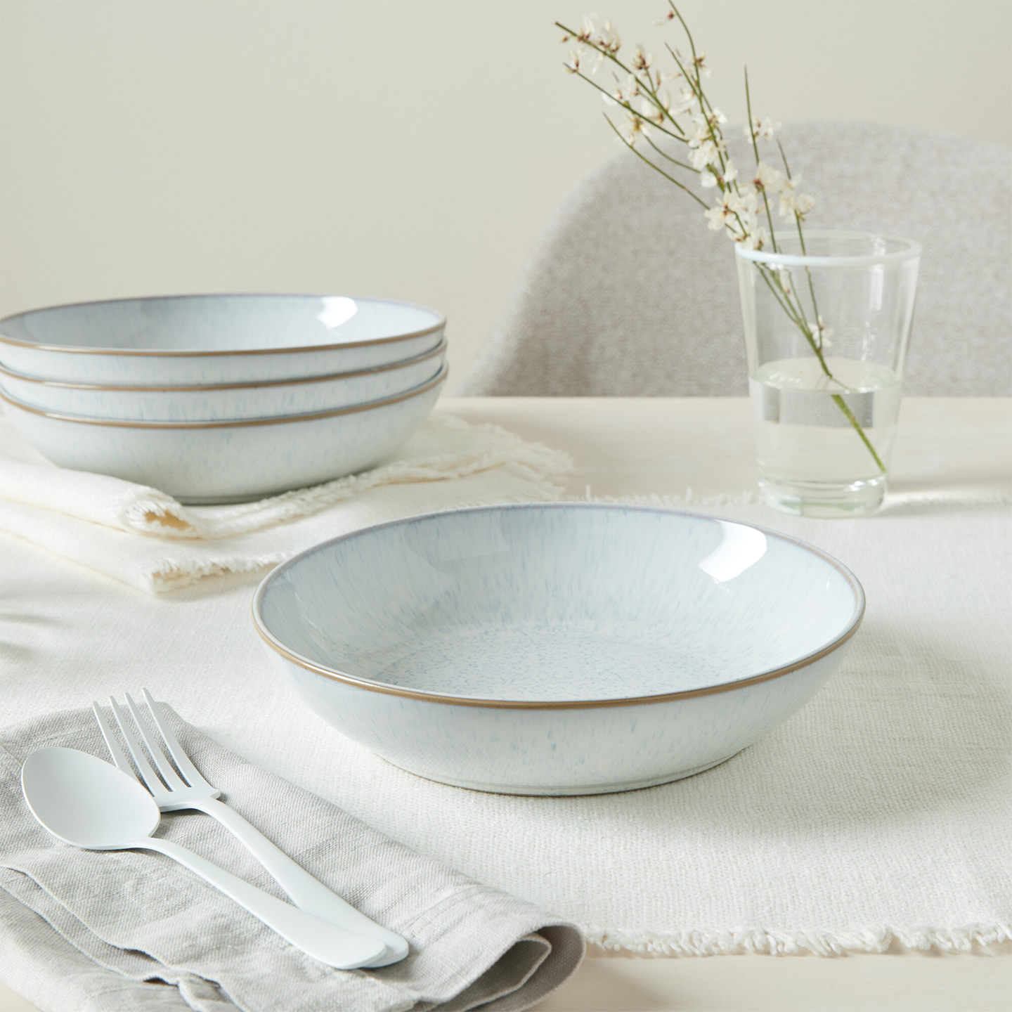 White Speckle Pasta Bowl - Thumbnail 5