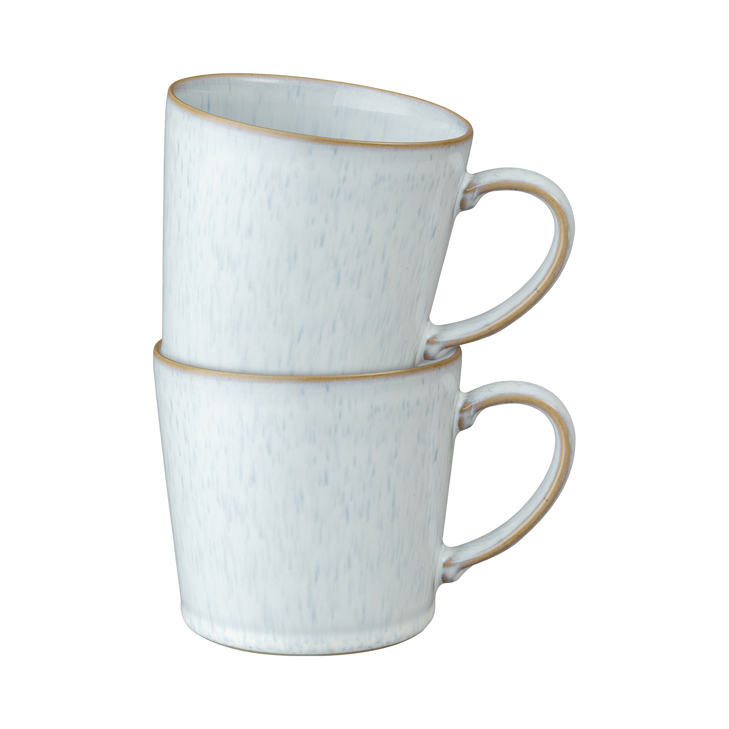 White Speckle Mugs - Set Of 2 -