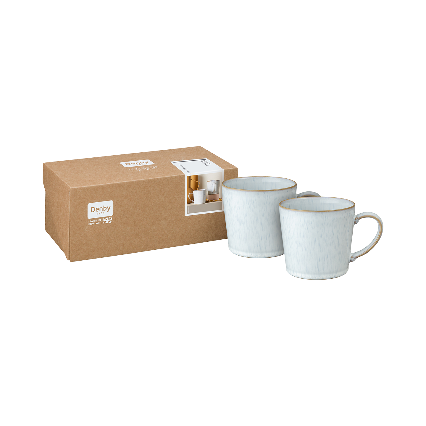 White Speckle Mugs - Set Of 2 -