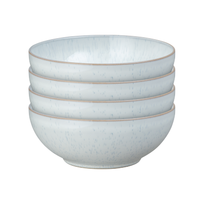 White Speckle Cereal Bowls - Set Of 4