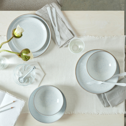 White Speckle Cereal Bowls - Set Of 4