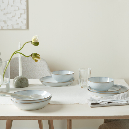 White Speckle Pasta Bowls - Set Of 4
