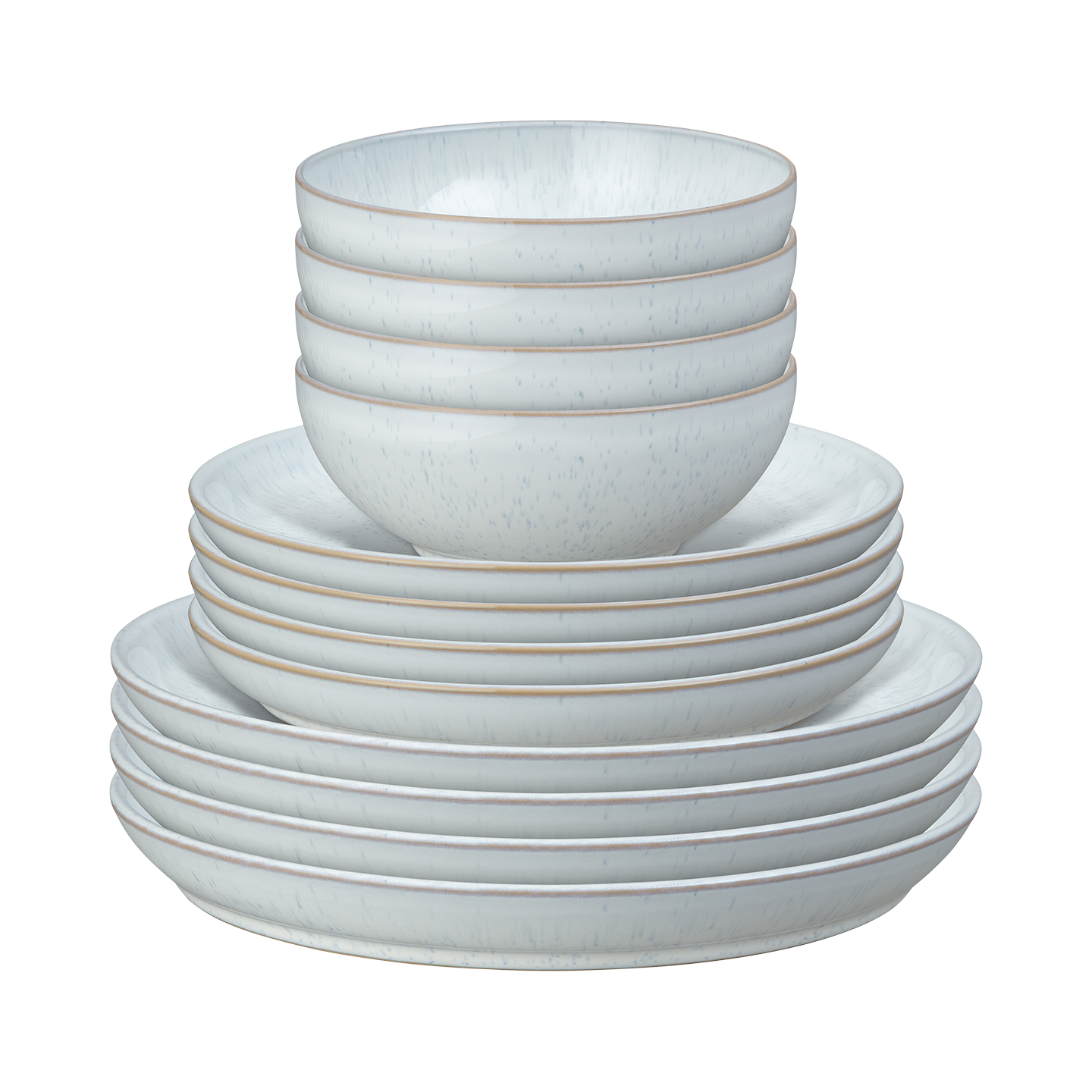 White Speckle 12 Piece Dinner Set -