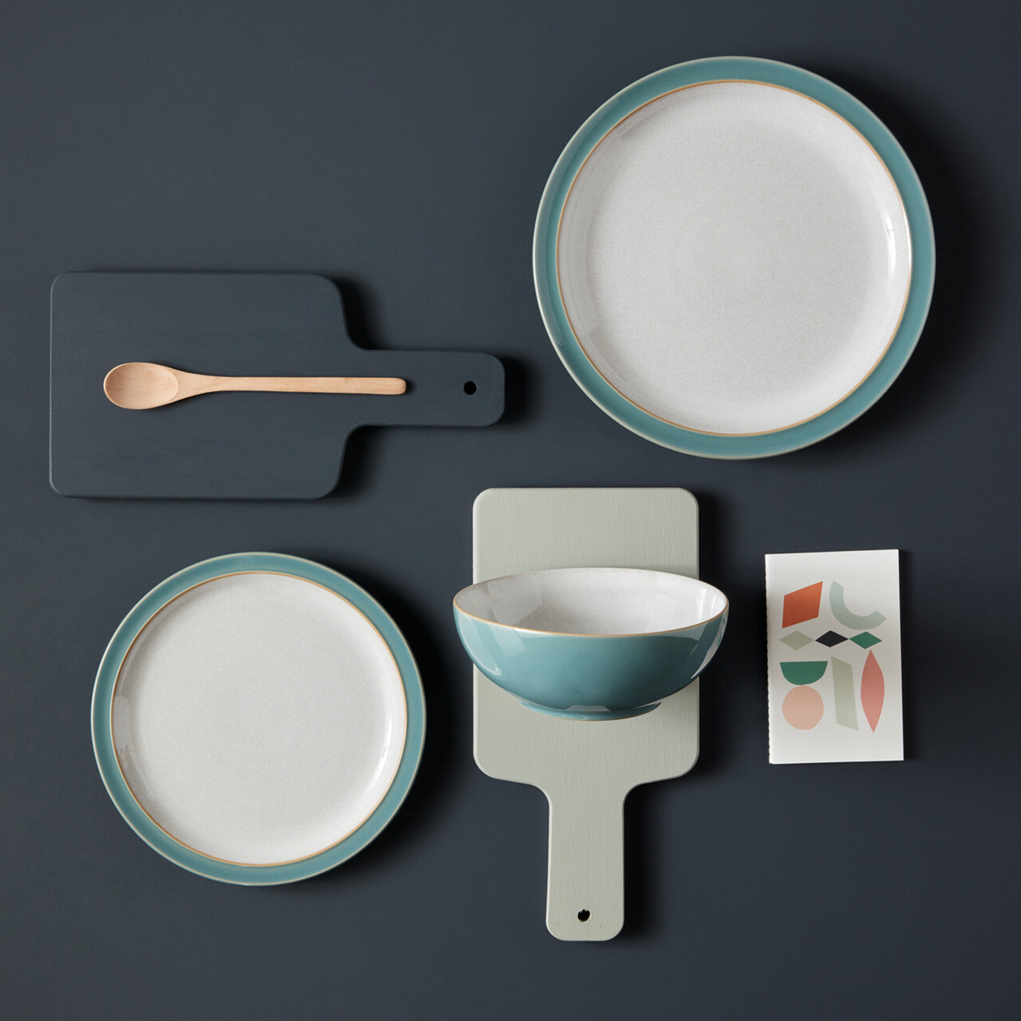 Elements Fern Green 12 Piece Dinnerware Set - Thumbnail 2